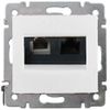 Розетка RJ-45+RJ-11 скрытый монтаж, Legrand Valena