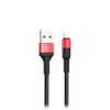 Кабель USB 2.0(Am)-Lightning 8-pin(m), 1 м, черный/красный HOCO
