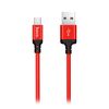 Кабель USB 2.0(Am)-USB 2.0 Type-C(m), 1 м, черный/красный HOCO