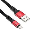 Кабель USB 2.0(Am)-Lightning 8-pin, 1.2 м, черный/красный Digma