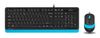 Клавиатура + мышь A4Tech Fstyler F1010, USB, черный/синий