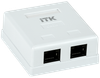Розетка RJ-45+RJ-45 открытый монтаж, ITK