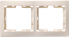 Рамка IEK КВАРТА РГ-2-ККм, 2-поста, бежевый