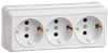 Розетка IEK Октава РС23-3-ОБ, 3-х постовая, белый