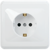 Розетка IEK Вега РС10-3-ВБ, однопостовая, белый