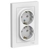 Розетка Schneider Electric AtlasDesign, 2-х постовая, белый