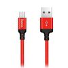 Кабель USB 2.0(Am)-Micro USB 2.0(Bm), 2 м, черный/красный HOCO