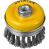 Кордщетка STAYER ⌀ 8 см, чашеобразная