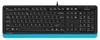 Клавиатура A4Tech Fstyler FK10, USB, черный/синий
