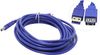 Кабель-удлинитель USB(Am)-USB(Af), 5 м, синий, VCOM