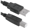 Кабель USB(Am)-USB(Bm), 5 м, черный, Defender