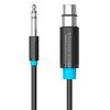 Кабель Jack 6.35mm(M) XLR(F), 1.5 м, Vention акустический