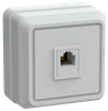 Розетка RJ-11 открытый монтаж, IEK РТ20-ОБ ОКТАВА
