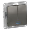 Выключатель Schneider Electric, 2кл., стальной