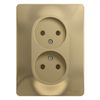 Розетка Schneider Electric Glossa, 2-х постовая, титан