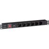 Блок розеток (PDU), кол-во розеток: 6, ExeGate ServerPro PDU-19H607 Al-6S-C14-SW-SPD1 (EX280832RUS)