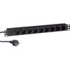 Блок розеток (PDU), кол-во розеток: 9, ExeGate ServerPro PDU-19H904 Al-9S-EU2.5CU (EX280850RUS)