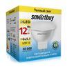 Лампа светодиодная GU5.3, MR16, 12 Вт, 3000K, Smartbuy Gu5,3-12W/3000/