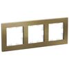 Рамка Schneider Electric ATLASDESIGN NATURE, 3-поста, металл латунь