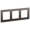 Рамка Schneider Electric ATLASDESIGN NATURE, 3-поста, органическое стекло, мокко