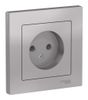 Розетка Schneider Electric AtlasDesign, однопостовая, алюминий