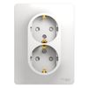 Розетка Schneider Electric Glossa, 2-х постовая, белый