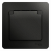 Розетка Schneider Electric Glossa, однопостовая, антрацит