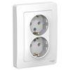 Розетка Schneider Electric Blanca, 2-х постовая, белый