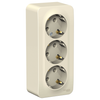 Розетка Schneider Electric Blanca, 3-х постовая, молочный