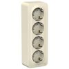 Розетка Schneider Electric Blanca, 4-х постовая, молочный