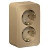 Розетка Schneider Electric Blanca, 2-х постовая, титан