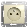 Розетка Schneider Electric Glossa, однопостовая, бежевый