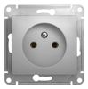 Розетка Schneider Electric Glossa, однопостовая, алюминий