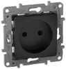 Розетка Legrand Etika, однопостовая, антрацит
