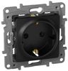 Розетка Legrand Etika, однопостовая, антрацит