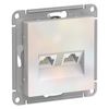 Розетка RJ-45+RJ-45 скрытый монтаж, Schneider Electric AtlasDesign