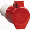 Розетка IEK PSR22-016-4, однопостовая, красный