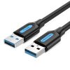 Кабель USB(Am)-USB(Am), 50 см, черный, Vention