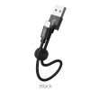 Кабель USB-USB Type-C, 25 см, черный HOCO