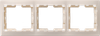 Рамка IEK КВАРТА РГ-3-ККм, 3-поста, кремовый
