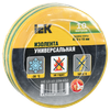 Изолента IEK, 130 мкм/1.5 см/10 м, желто-зеленая
