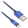 Кабель Lightning 8-pin-USB, 1.2 м, синий Digma