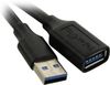 Кабель-удлинитель USB(Am)-USB(Af), 50 см, черный, Telecom