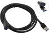 Кабель-удлинитель USB(Am)-USB(Af), 1 м, черный, Telecom