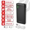 Портативный аккумулятор (Powerbank) SONNEN Q60P, 20000 мА·ч, черный