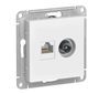 Розетка TV+RJ45 Schneider Electric AtlasDesign, белый
