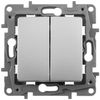 Выключатель Legrand, 2кл., алюминий