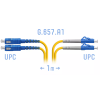Патч-корд оптический SNR SNR-PC-LC/UPC-SC/UPC-DPX-A-1m 1 м