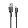 Кабель USB-Lightning 8-pin, 1 м, черный Borofone Triumph BX51