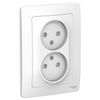 Розетка Schneider Electric Blanca, 2-х постовая, белый